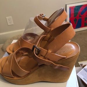 KorkEase leather platform sandals